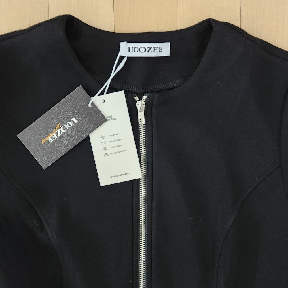 Elegant Black Long Sleeve Dress - Picture 8 of 10